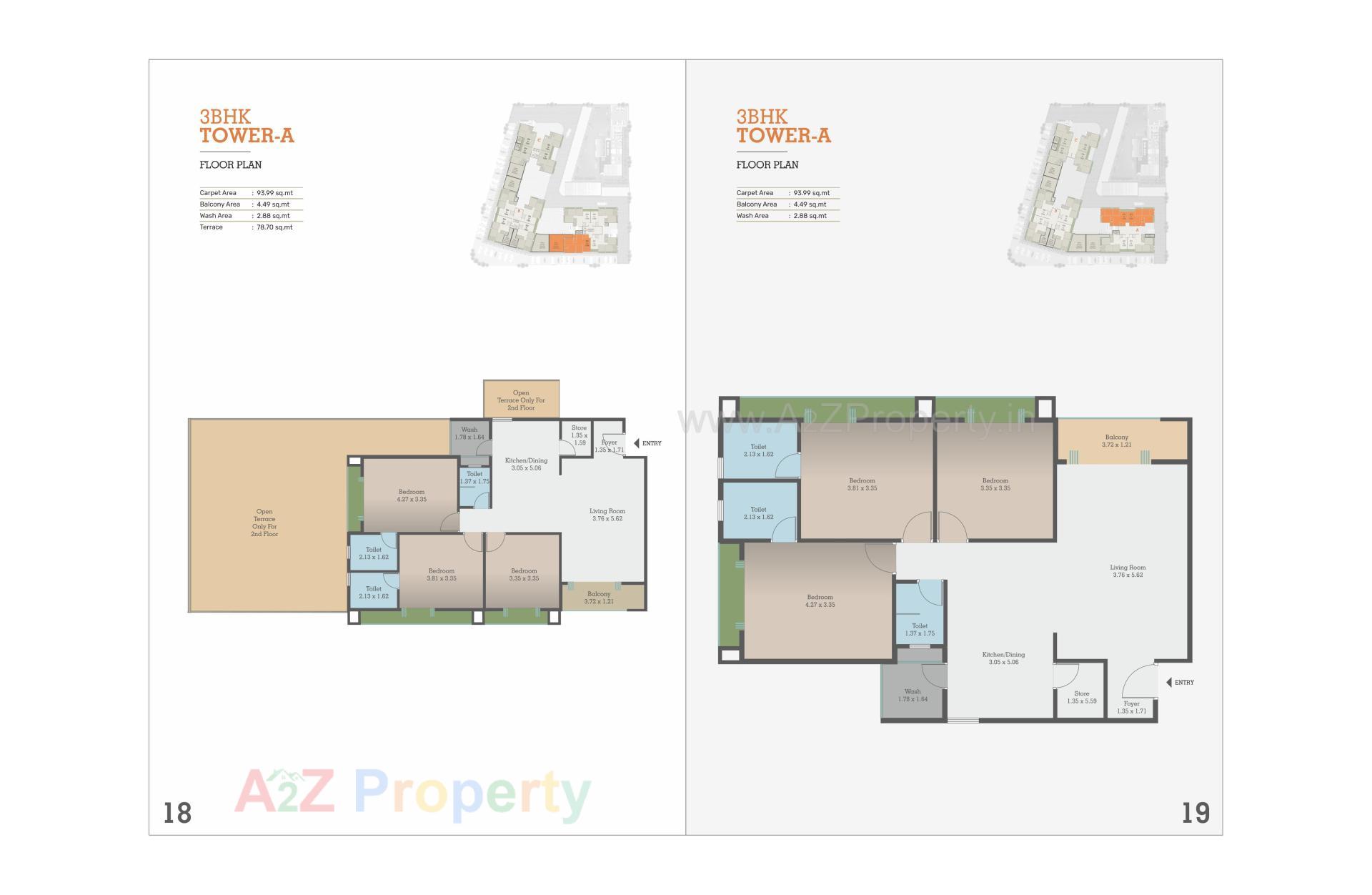 Layout of real estate project Omkara Skylines located at Kareli, Vadodara, Gujarat