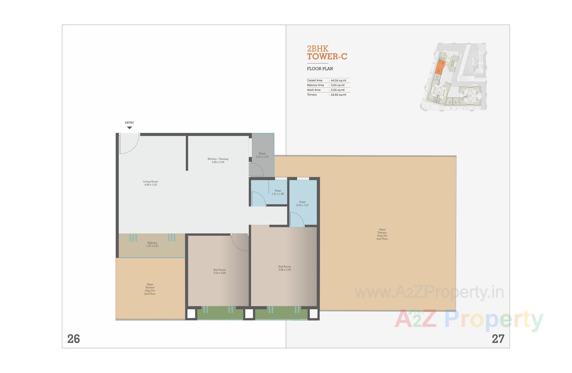 Layout of real estate project Omkara Skylines located at Kareli, Vadodara, Gujarat