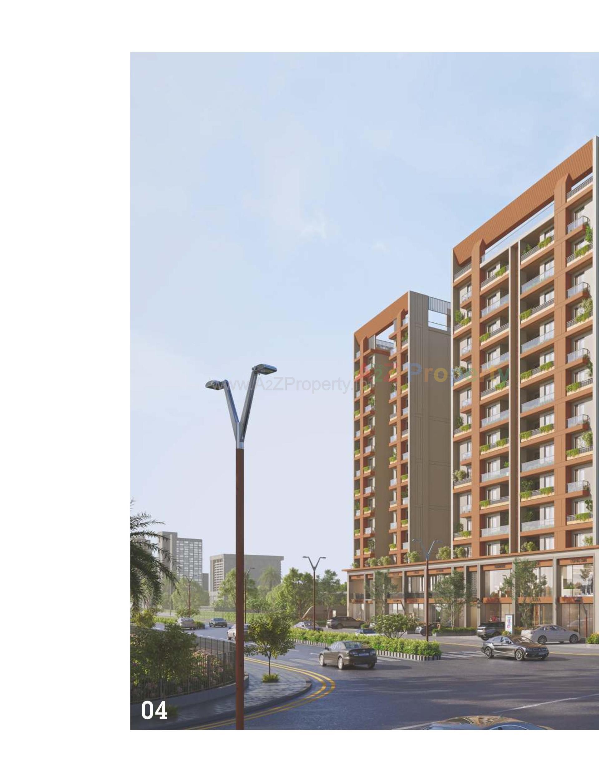 3D Elevation of real estate project Omkara Skylines located at Kareli, Vadodara, Gujarat