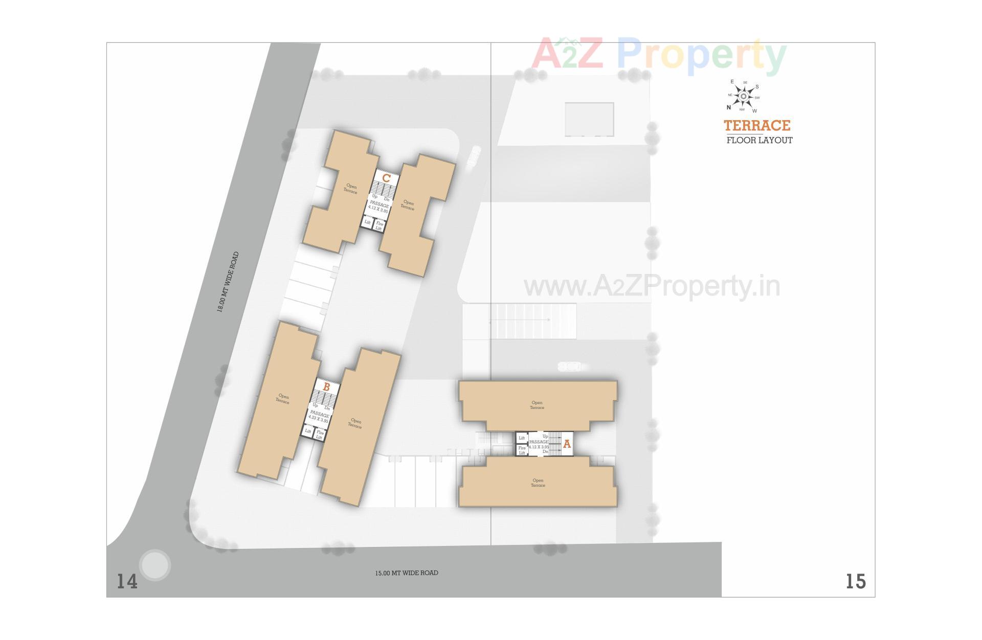 Layout of real estate project Omkara Skylines located at Kareli, Vadodara, Gujarat