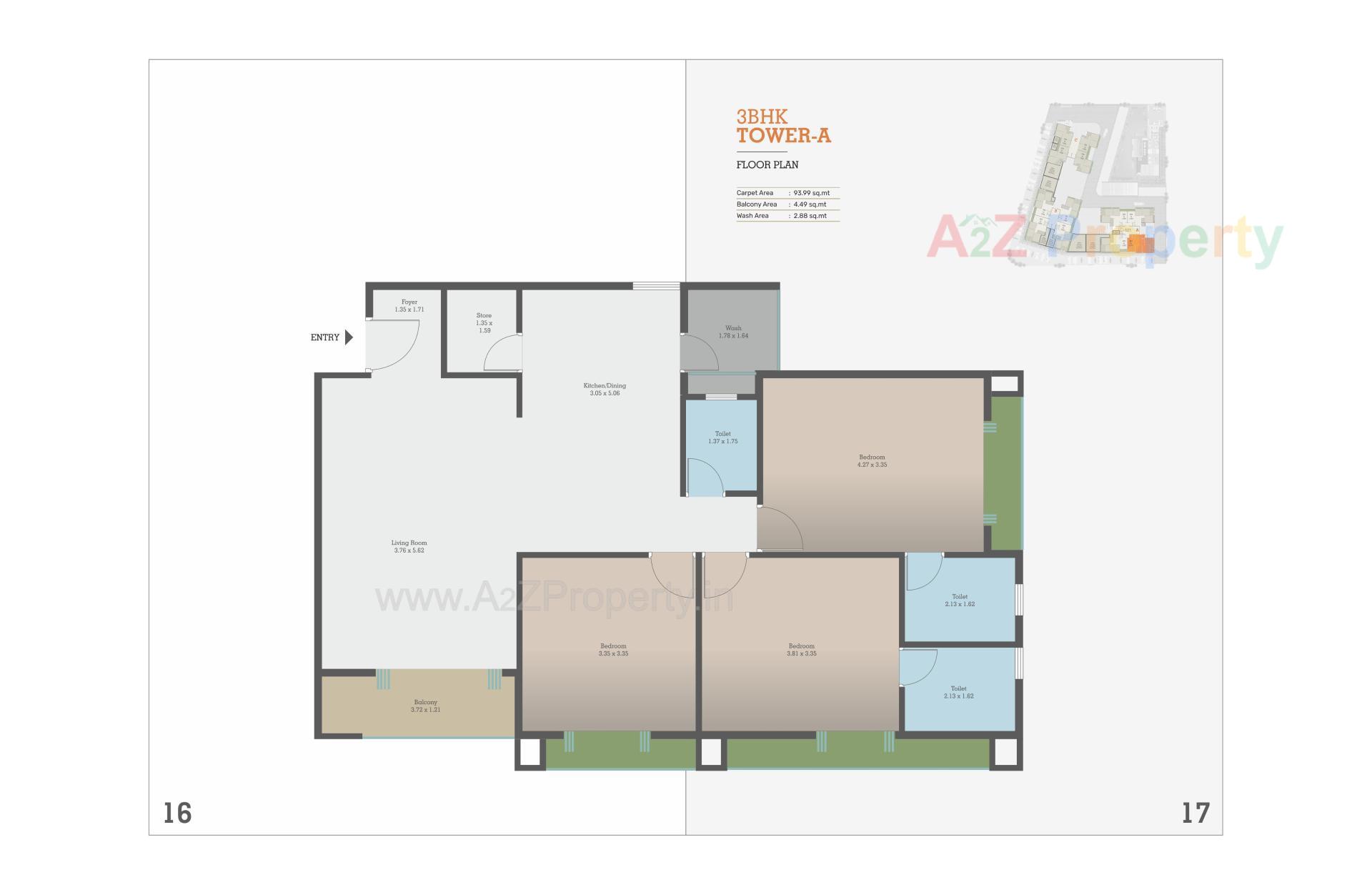 Layout of real estate project Omkara Skylines located at Kareli, Vadodara, Gujarat