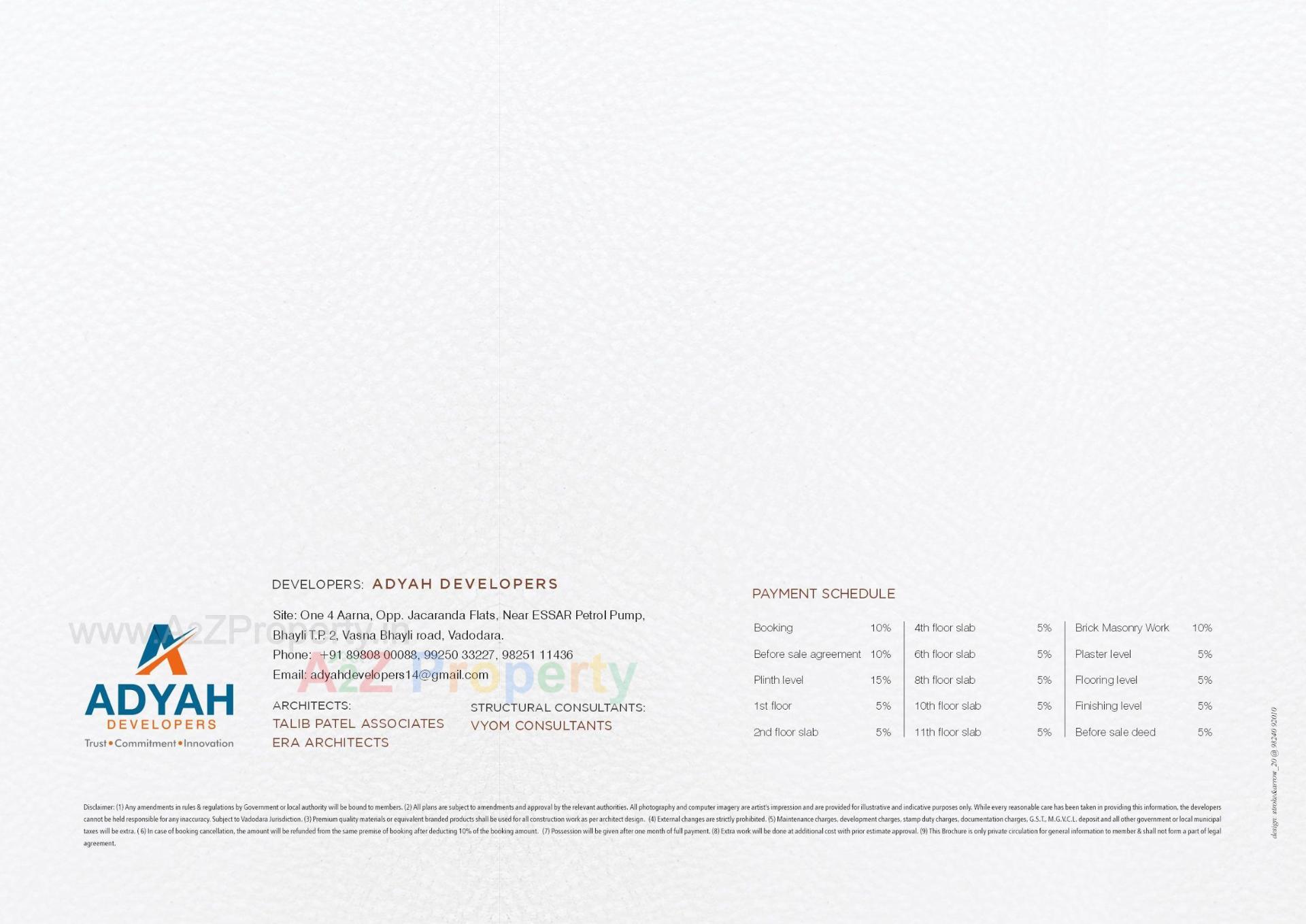  of real estate project One Aarna located at Bhayli, Vadodara, Gujarat