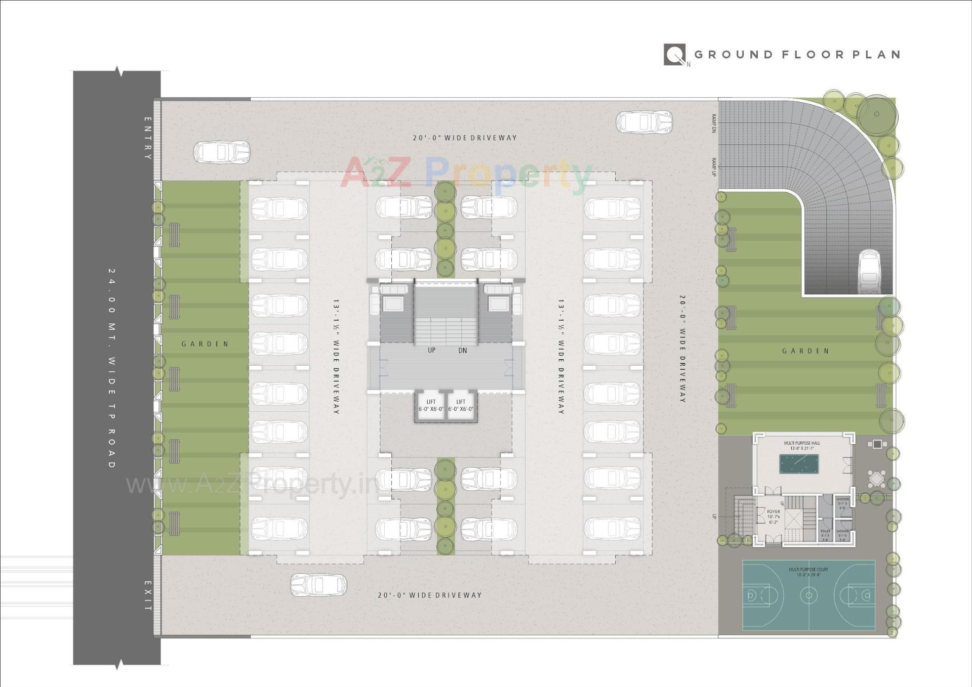 Layout of real estate project One Aarna located at Bhayli, Vadodara, Gujarat