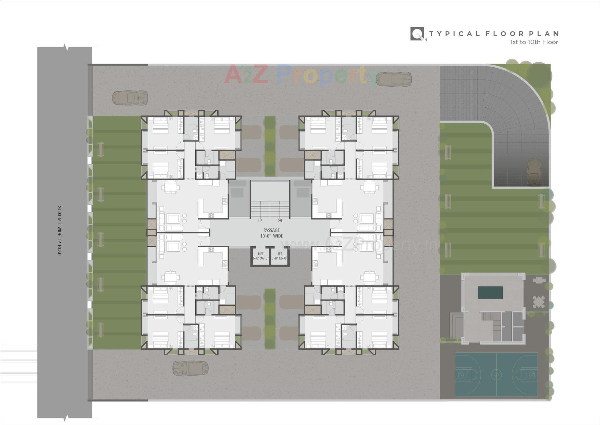 Layout of real estate project One Aarna located at Bhayli, Vadodara, Gujarat