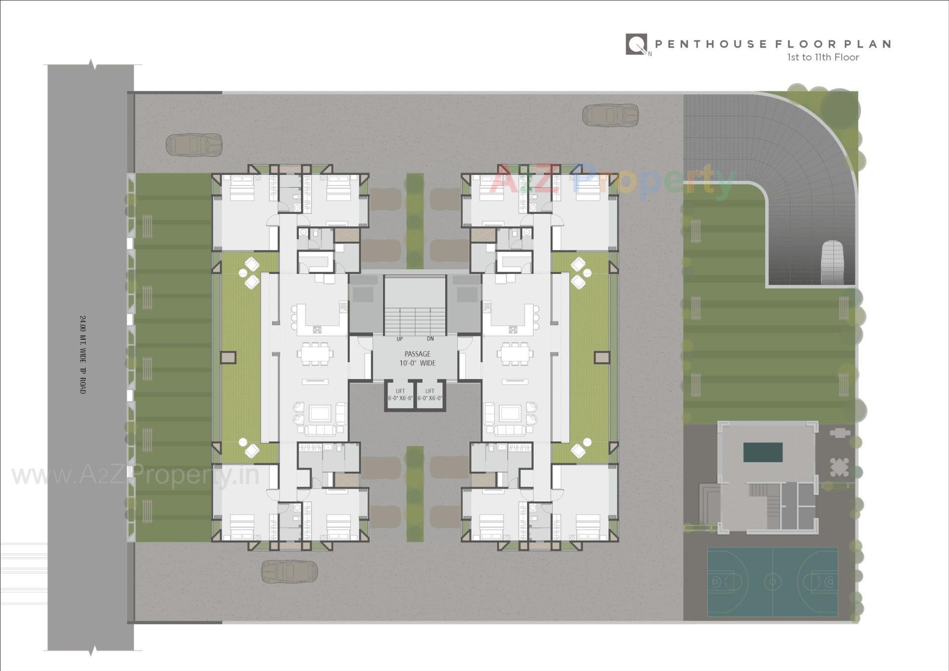 Layout of real estate project One Aarna located at Bhayli, Vadodara, Gujarat