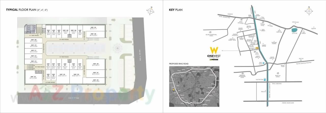 Layout of real estate project One West located at Sevasi, Vadodara, Gujarat