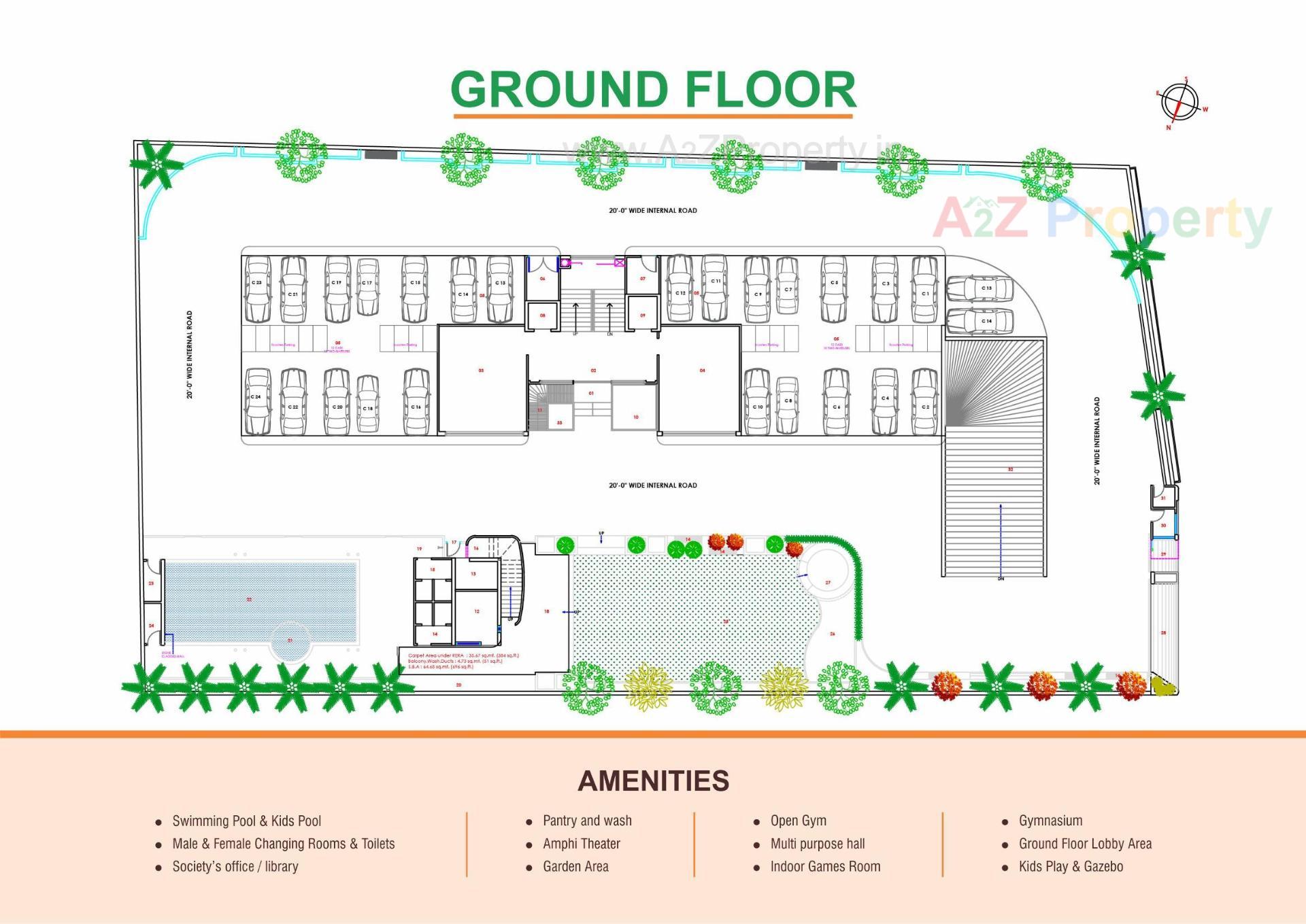 Layout of real estate project Opulence Green located at Bhayali, Vadodara, Gujarat