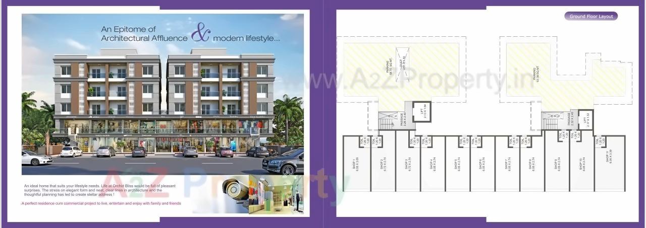 Layout of real estate project Orchid Bliss located at Bhayli, Vadodara, Gujarat