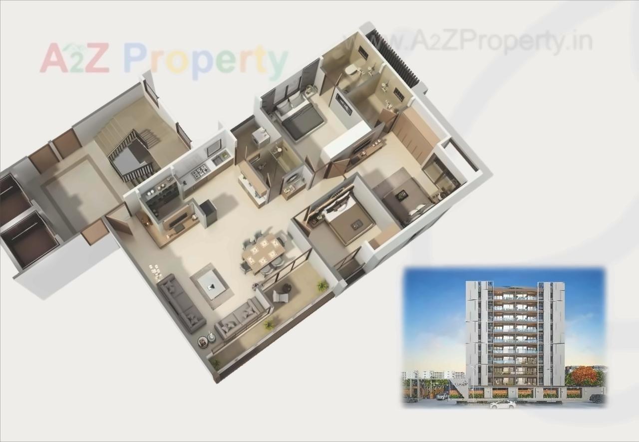 Layout of real estate project Orchid Calisto located at Sama, Vadodara, Gujarat