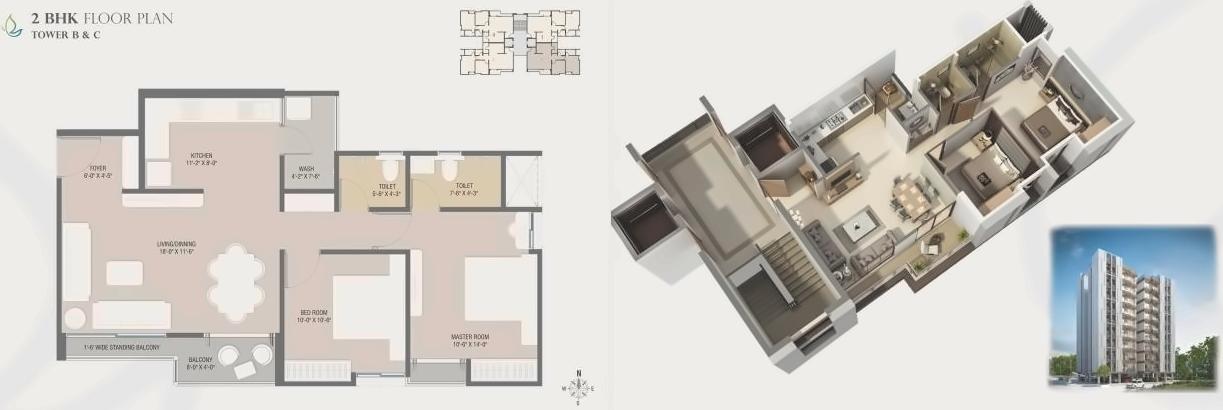 Layout of real estate project Orchid Calisto located at Sama, Vadodara, Gujarat