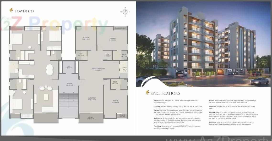 Layout of real estate project Orchid Flora located at Vemali, Vadodara, Gujarat