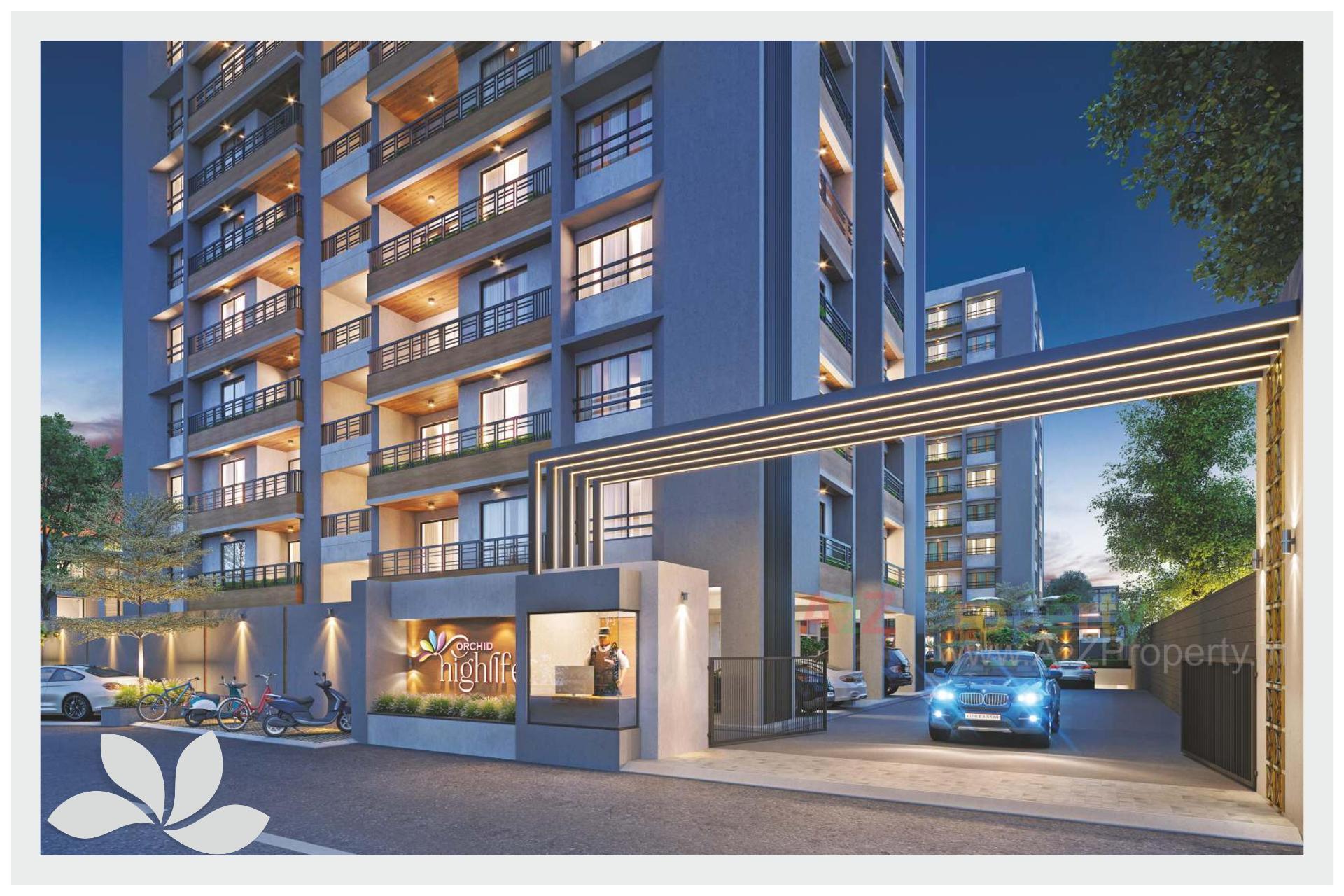 3D Elevation of real estate project Orchid Highlife located at Vemali, Vadodara, Gujarat