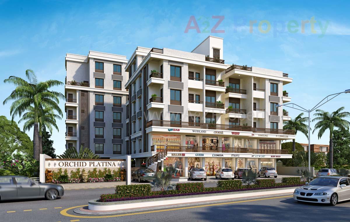 3D Elevation of real estate project Orchid Platina located at Vemali, Vadodara, Gujarat