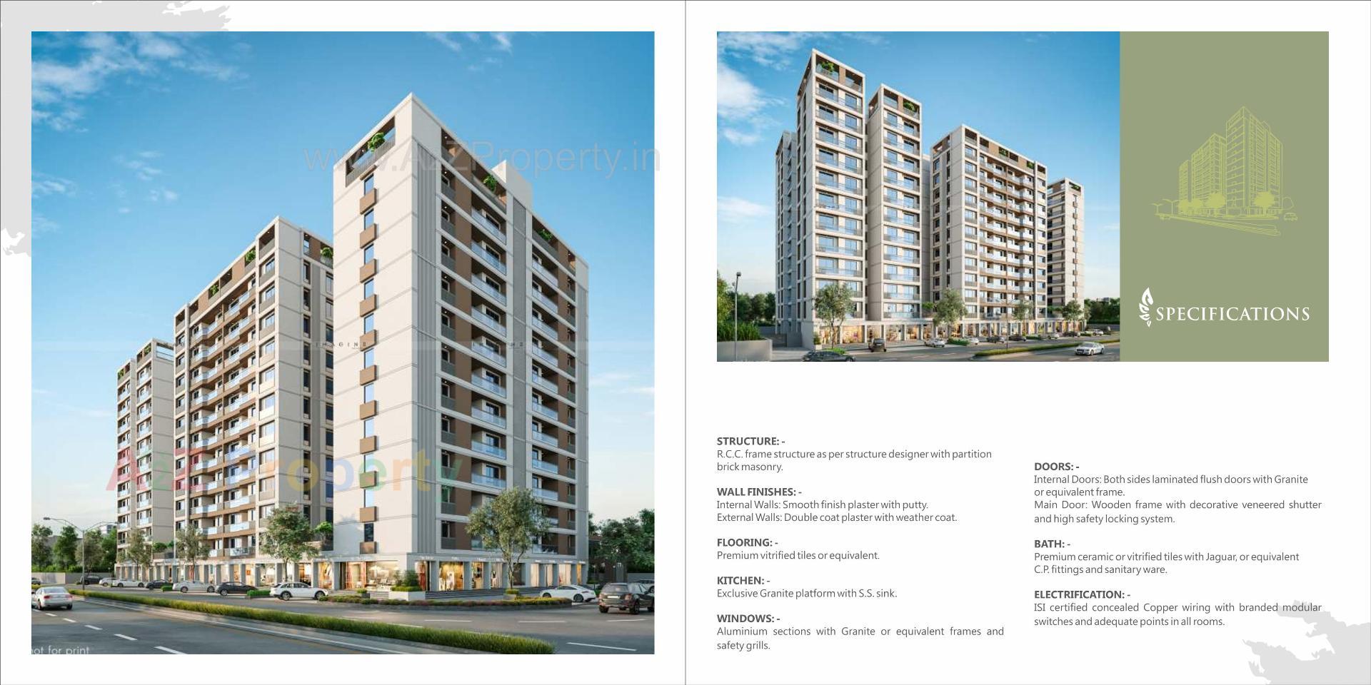 3D Elevation of real estate project Orchid Skyrise located at Harni, Vadodara, Gujarat
