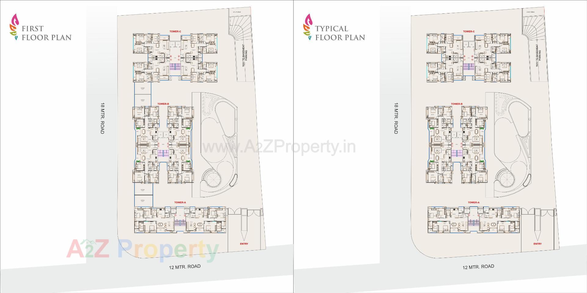 Layout of real estate project Orchid Skyrise located at Harni, Vadodara, Gujarat