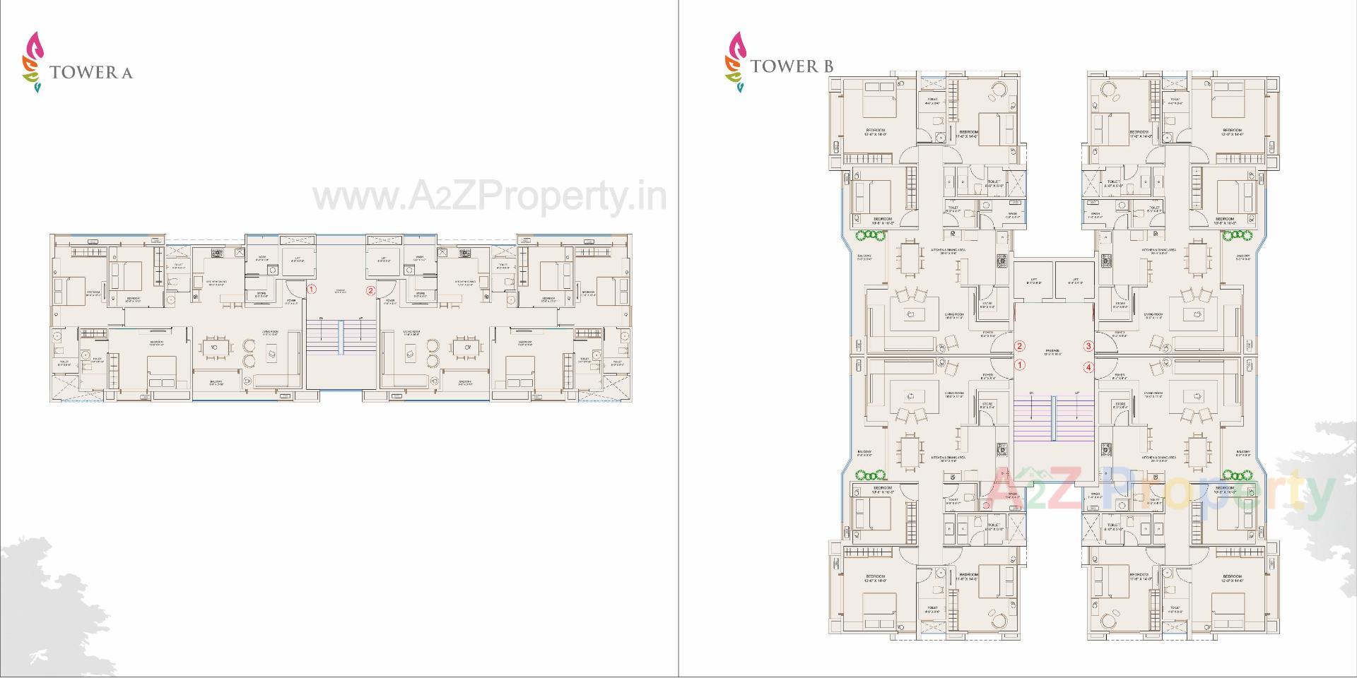 Layout of real estate project Orchid Skyrise located at Harni, Vadodara, Gujarat