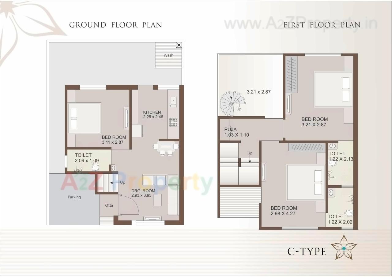 Layout of real estate project Ornate Townsville located at Jambuva, Vadodara, Gujarat