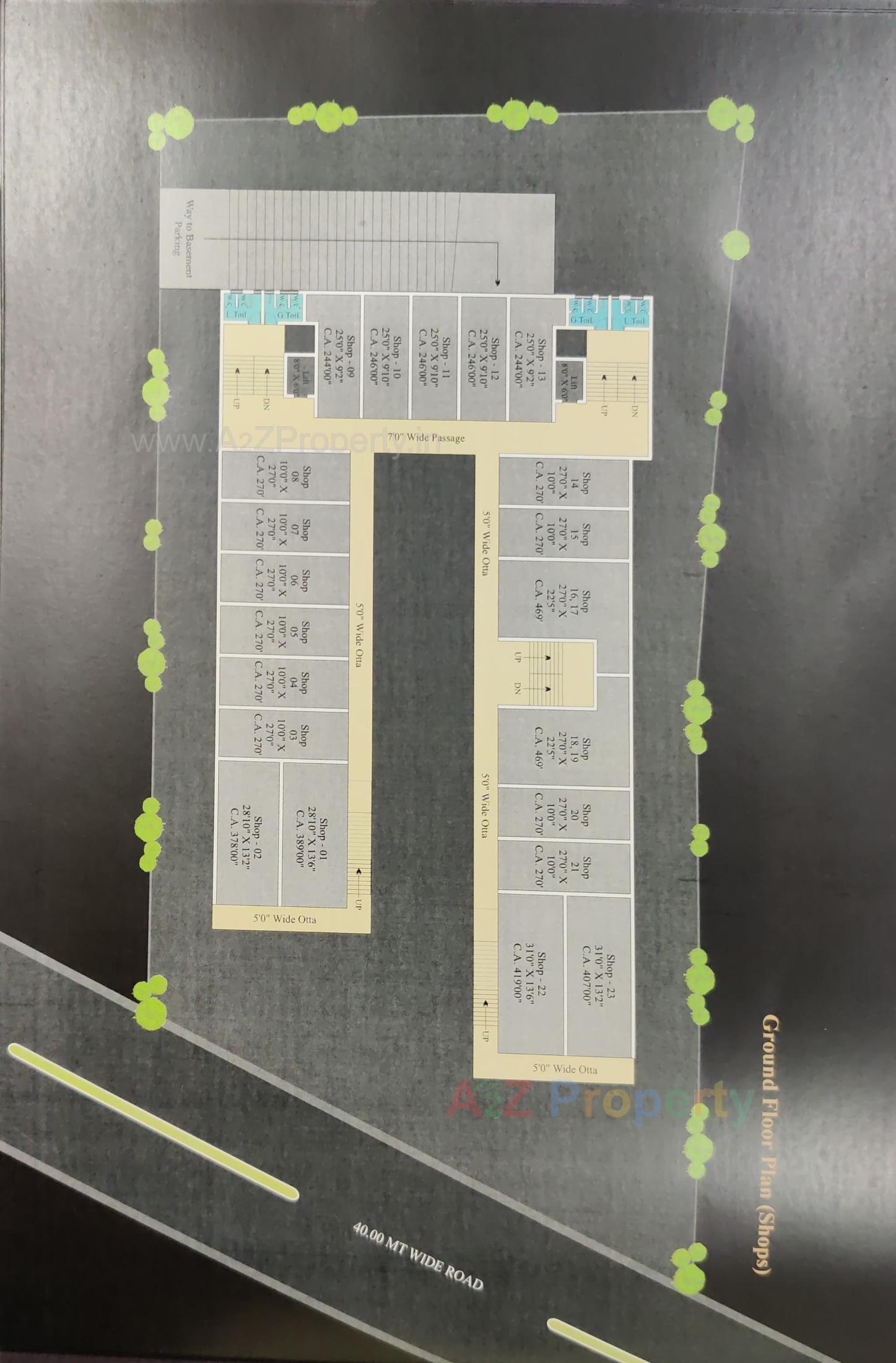 Layout of real estate project Padra Central located at Padra, Vadodara, Gujarat