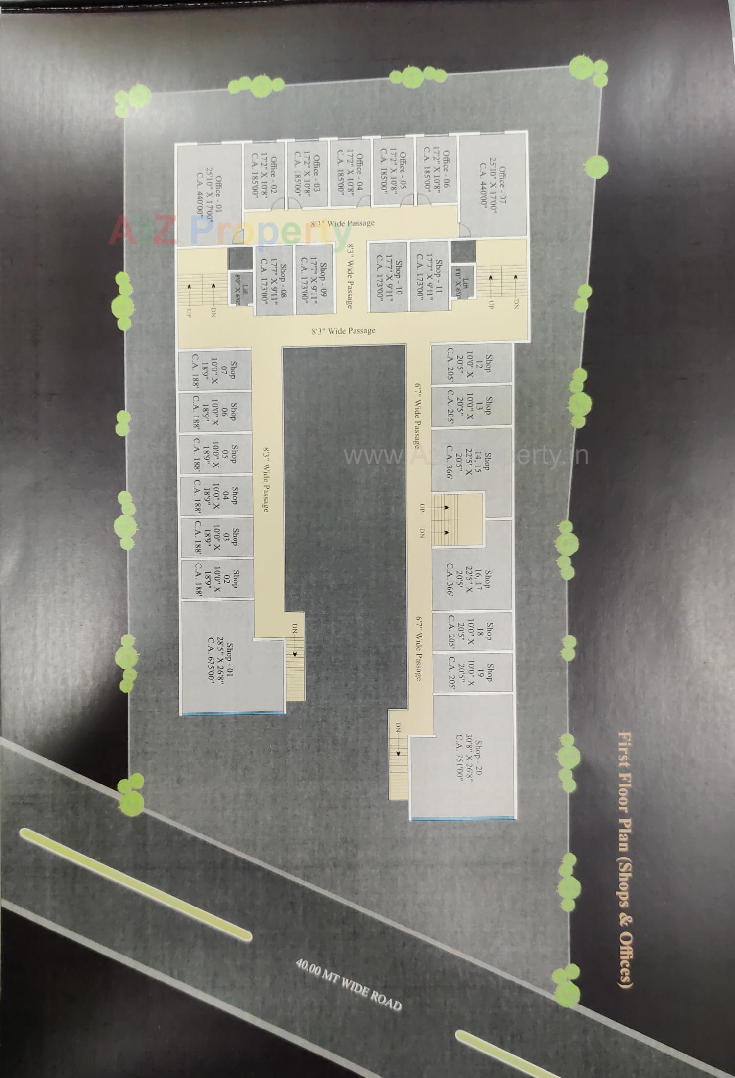 Layout of real estate project Padra Central located at Padra, Vadodara, Gujarat