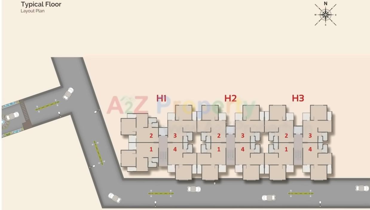 Layout of real estate project Padra Heights located at Padra, Vadodara, Gujarat