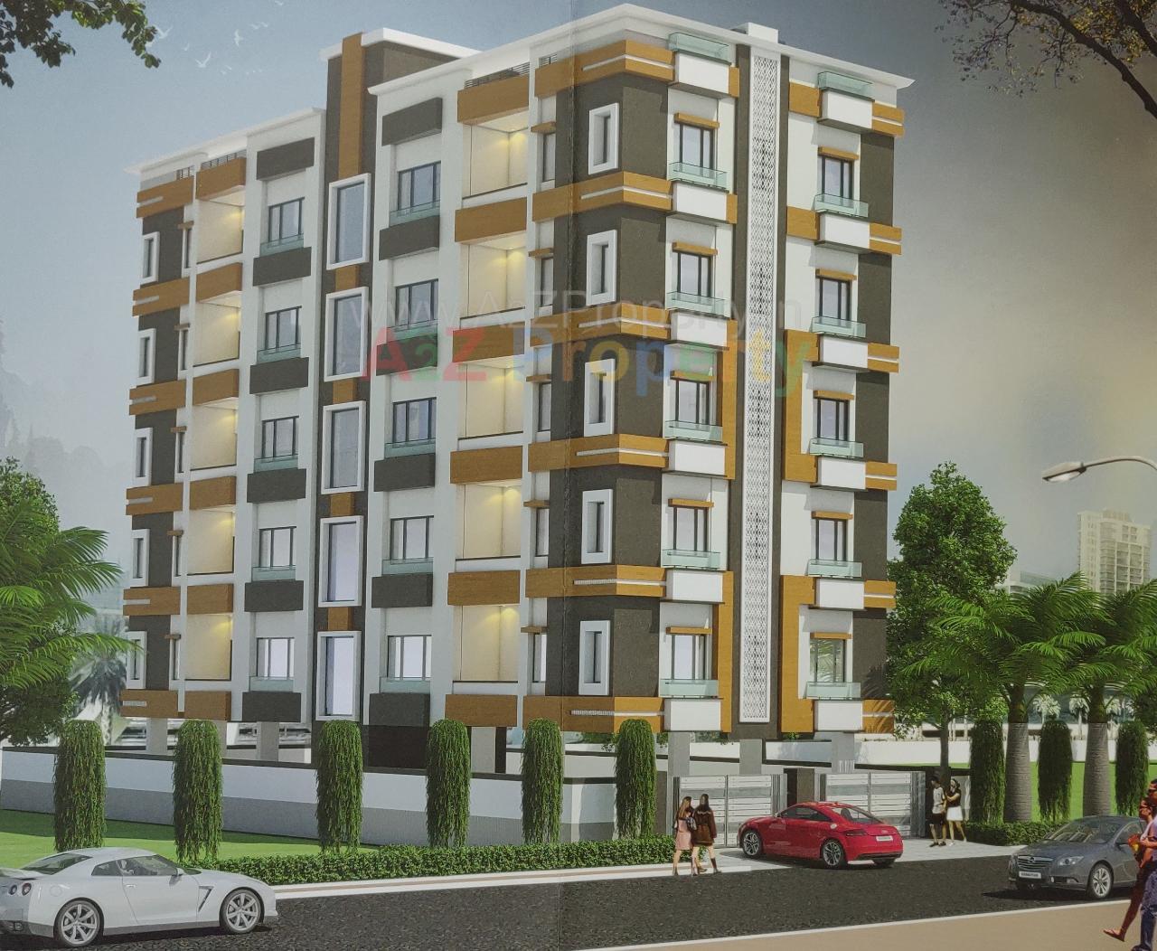 3D Elevation of real estate project Palash Residency located at Vadiwadi, Vadodara, Gujarat