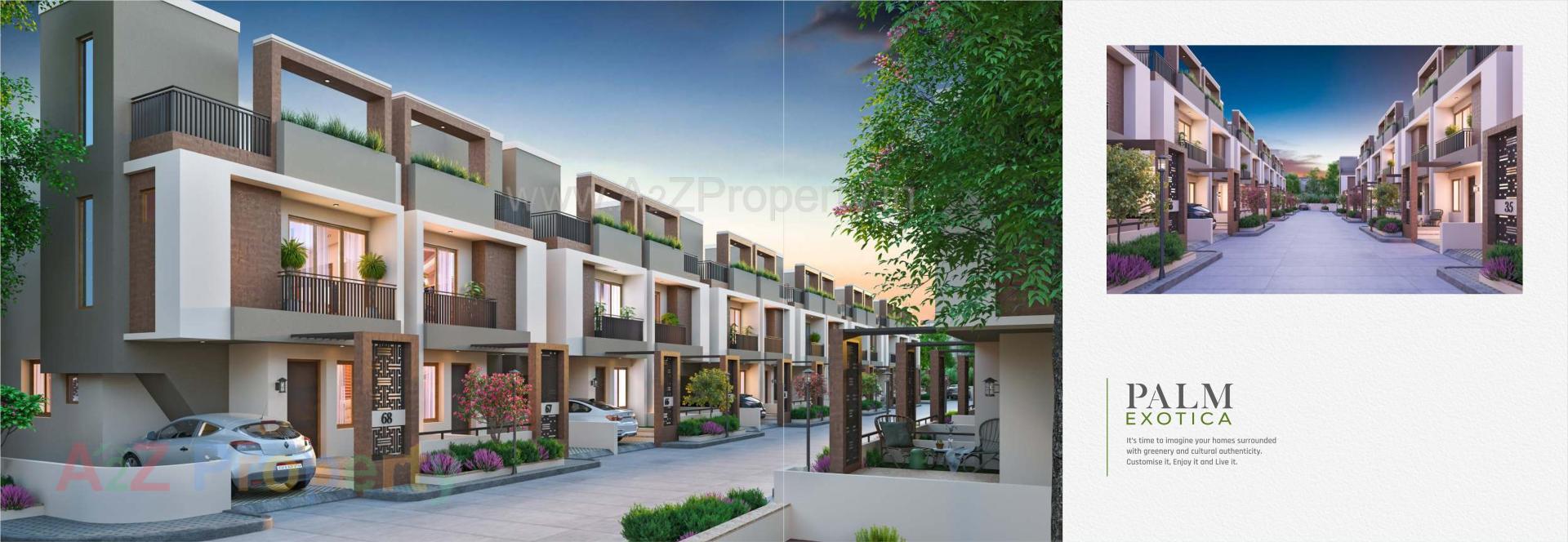 3D Elevation of real estate project Palm Exotica located at Shripor-timbli, Vadodara, Gujarat