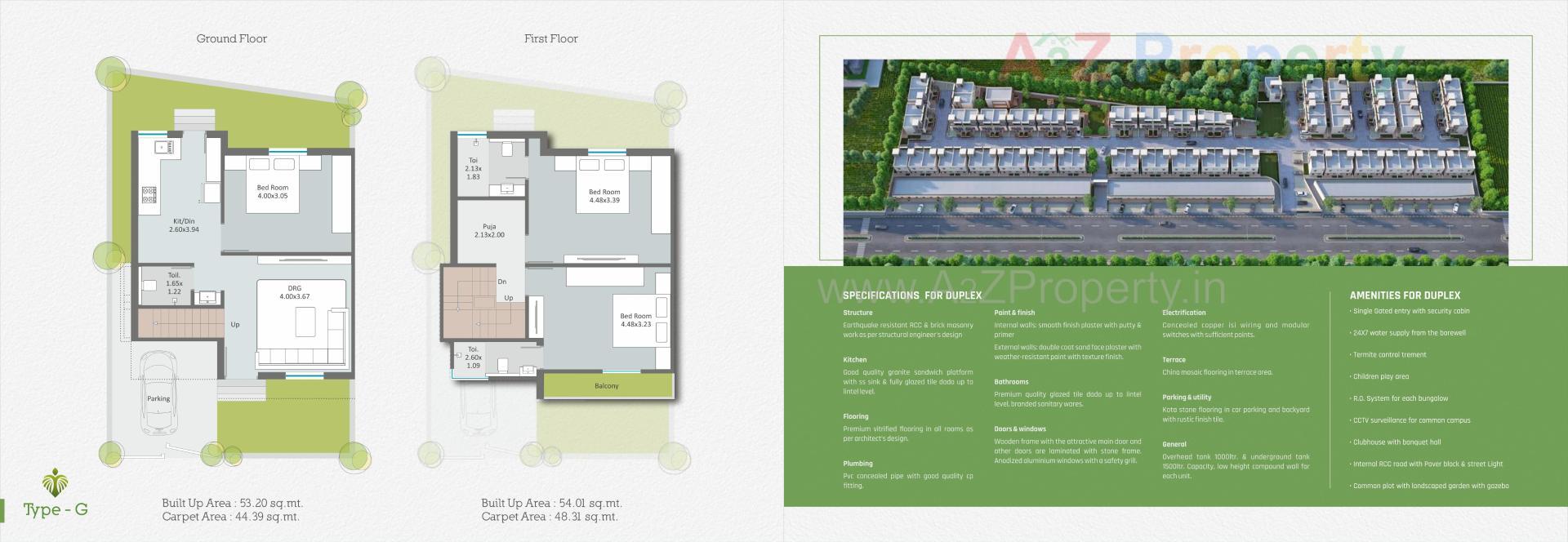 Layout of real estate project Palm Exotica located at Shripor-timbli, Vadodara, Gujarat