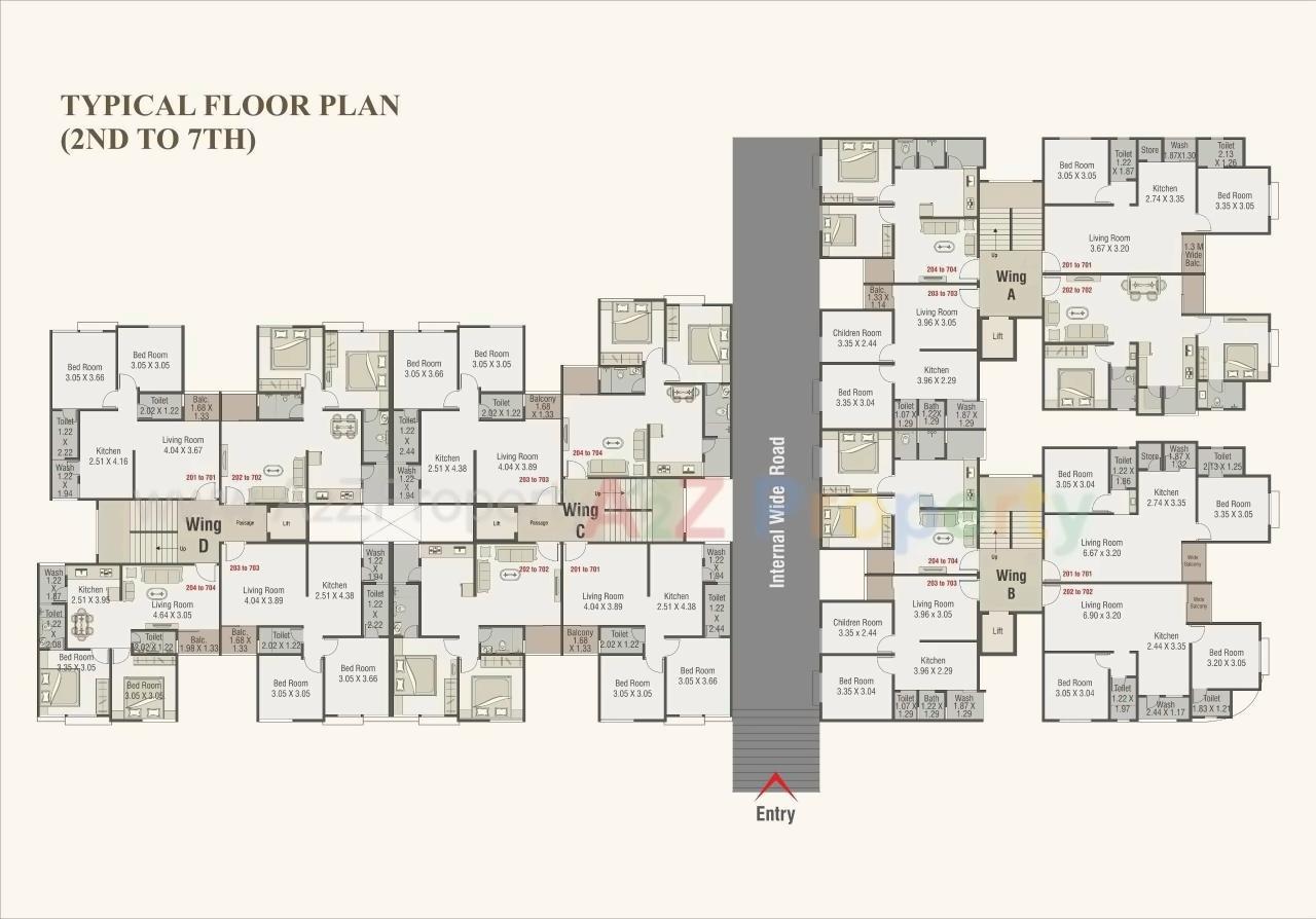 Layout of real estate project Palm Paradise located at Vadodara, Vadodara, Gujarat