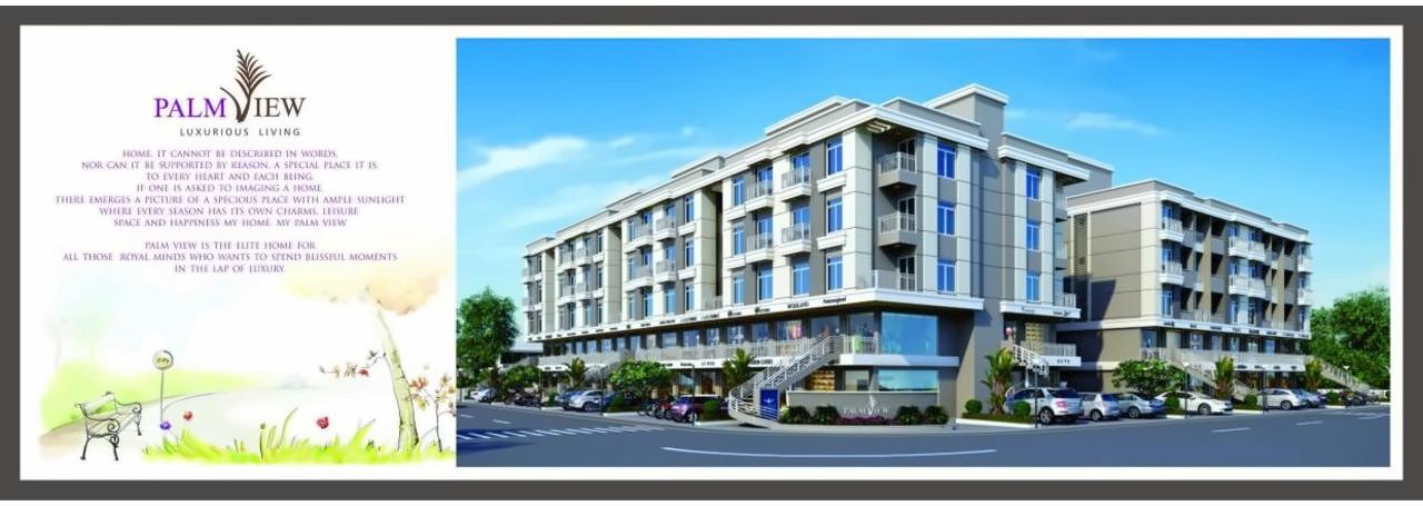 3D Elevation of real estate project Palm View located at Sayajipura, Vadodara, Gujarat
