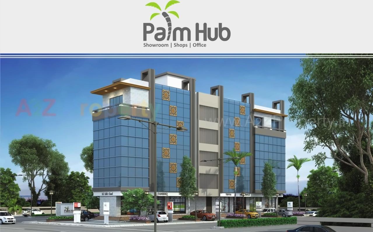 3D Elevation of real estate project Palmhub located at Chhani, Vadodara, Gujarat