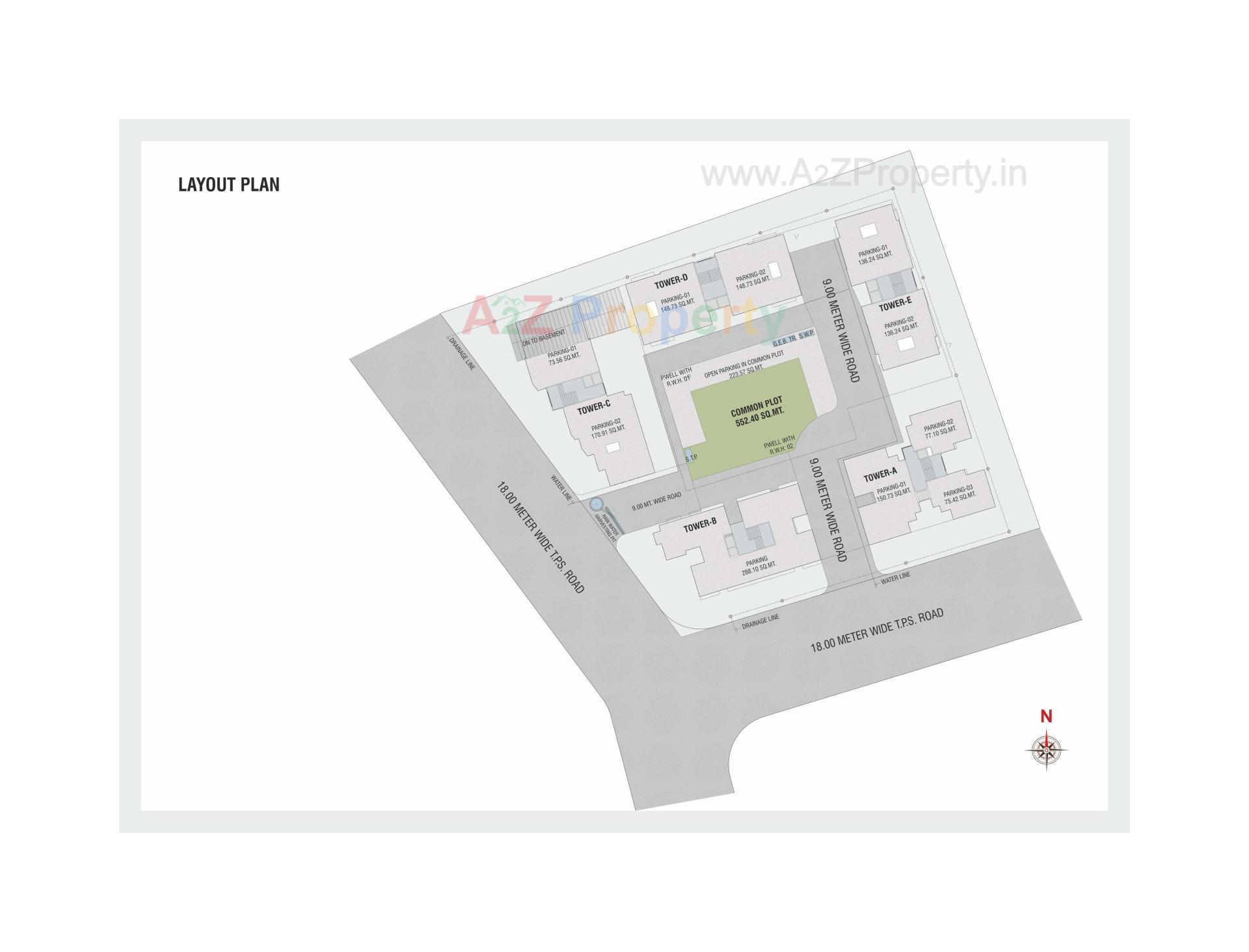 Layout of real estate project Pancham Aristo located at Sama, Vadodara, Gujarat
