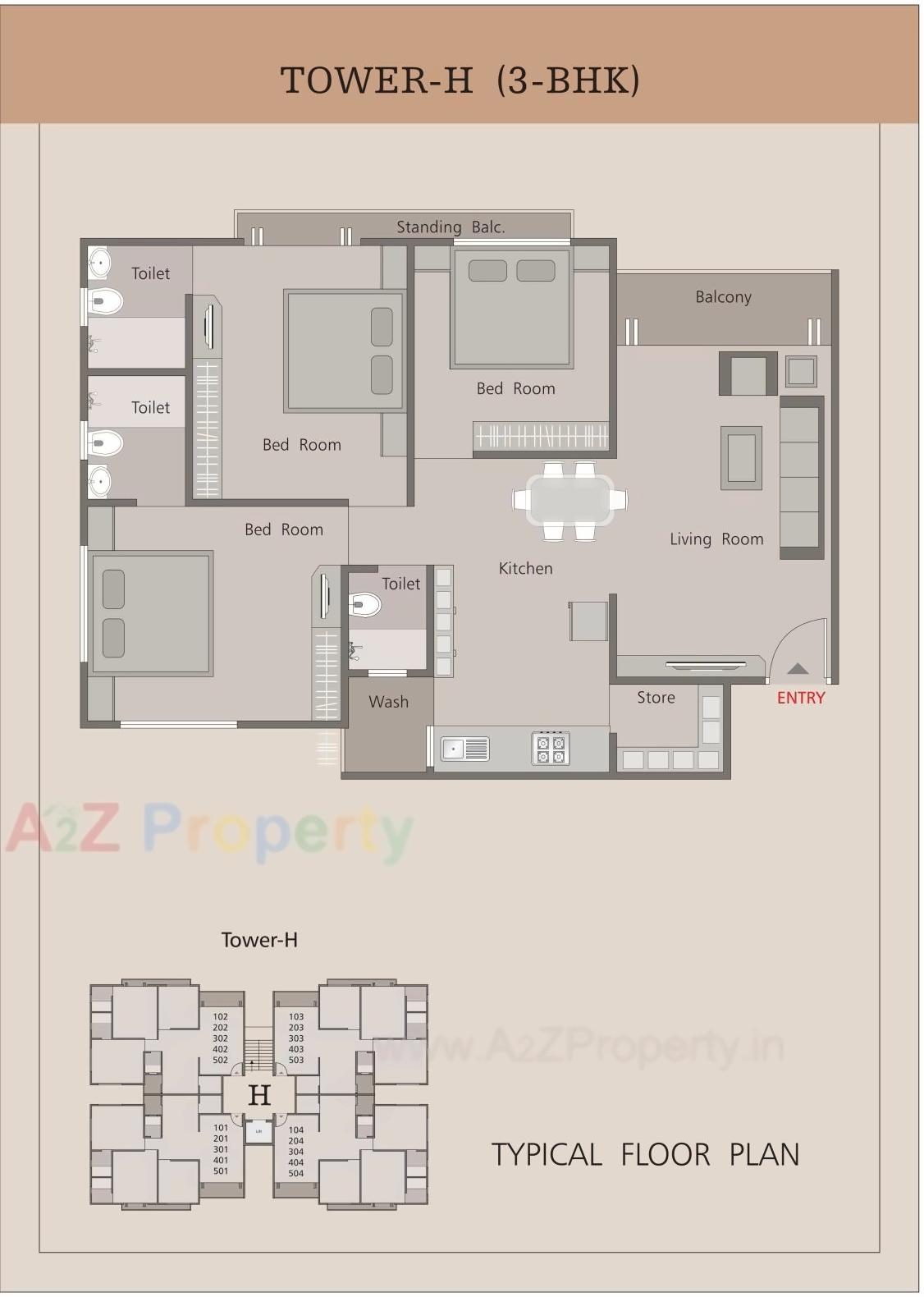 Layout of real estate project Pancham Blossom located at Sayajipura, Vadodara, Gujarat