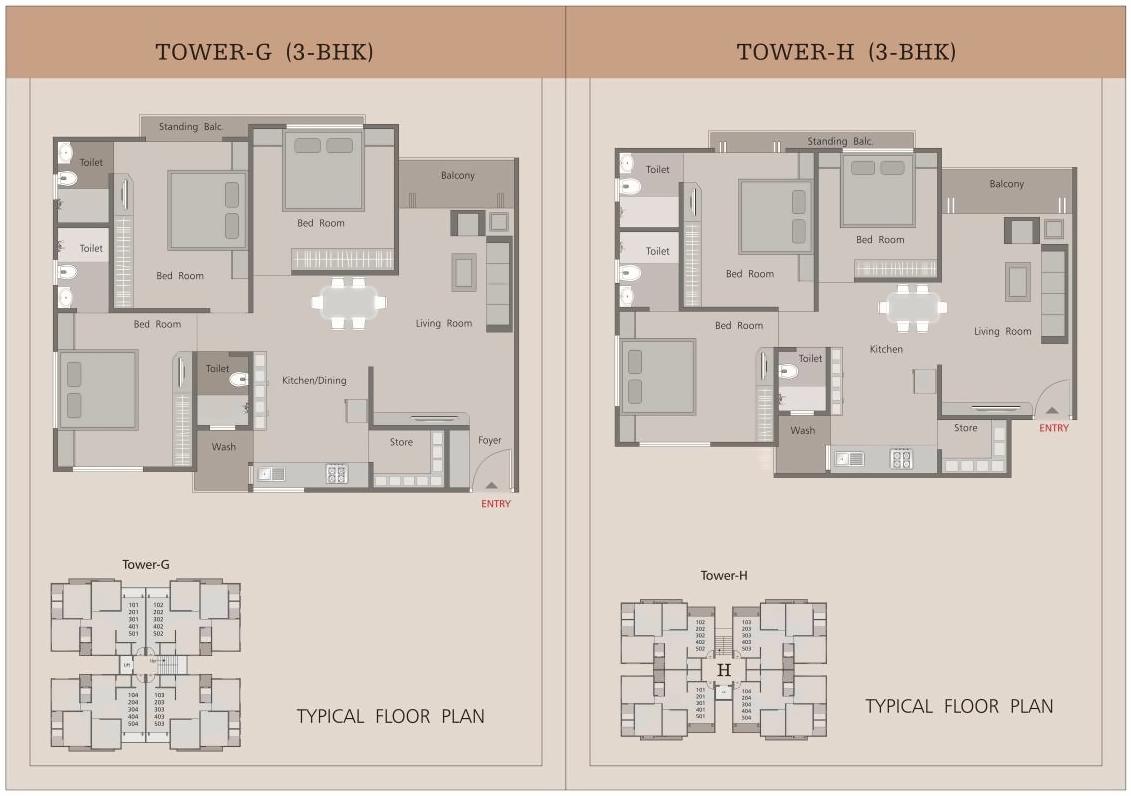 Layout of real estate project Pancham Blossom located at Sayajipura, Vadodara, Gujarat