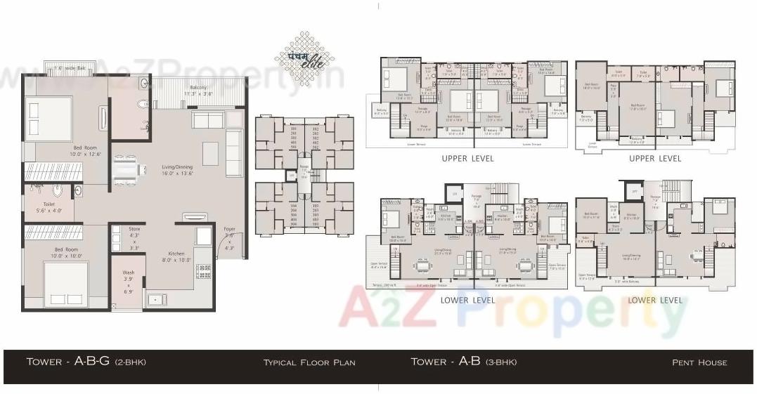 Layout of real estate project Pancham Elite located at Sayajipura, Vadodara, Gujarat