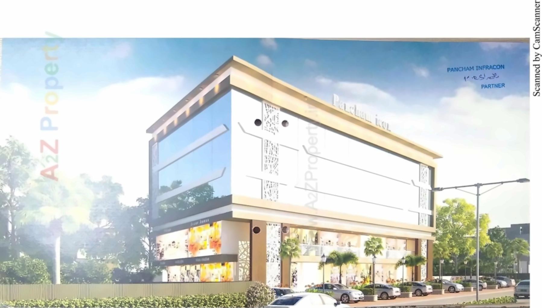 3D Elevation of real estate project Pancham Icon located at Sayajipura, Vadodara, Gujarat