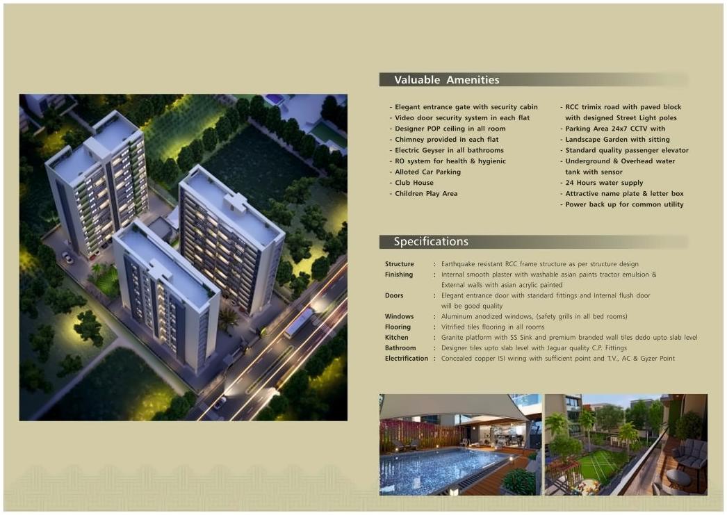 3D Elevation of real estate project Pancham Imperia located at Sama, Vadodara, Gujarat