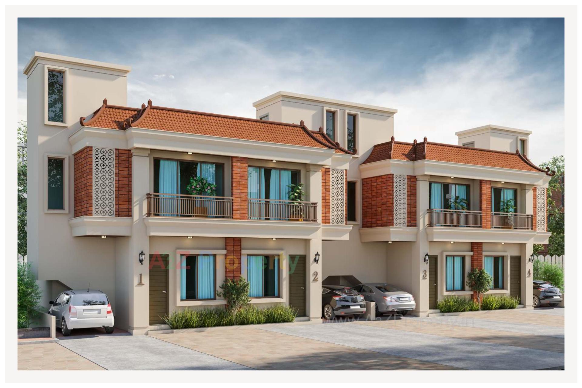 3D Elevation of real estate project Paradise Palms located at Makarpura, Vadodara, Gujarat