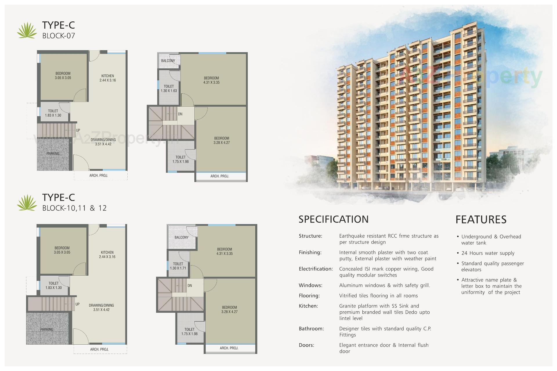 Layout of real estate project Paradise Palms located at Makarpura, Vadodara, Gujarat