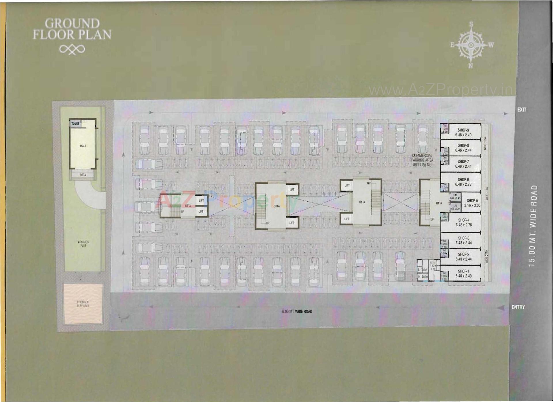 Layout of real estate project Param Aspire located at Bil, Vadodara, Gujarat