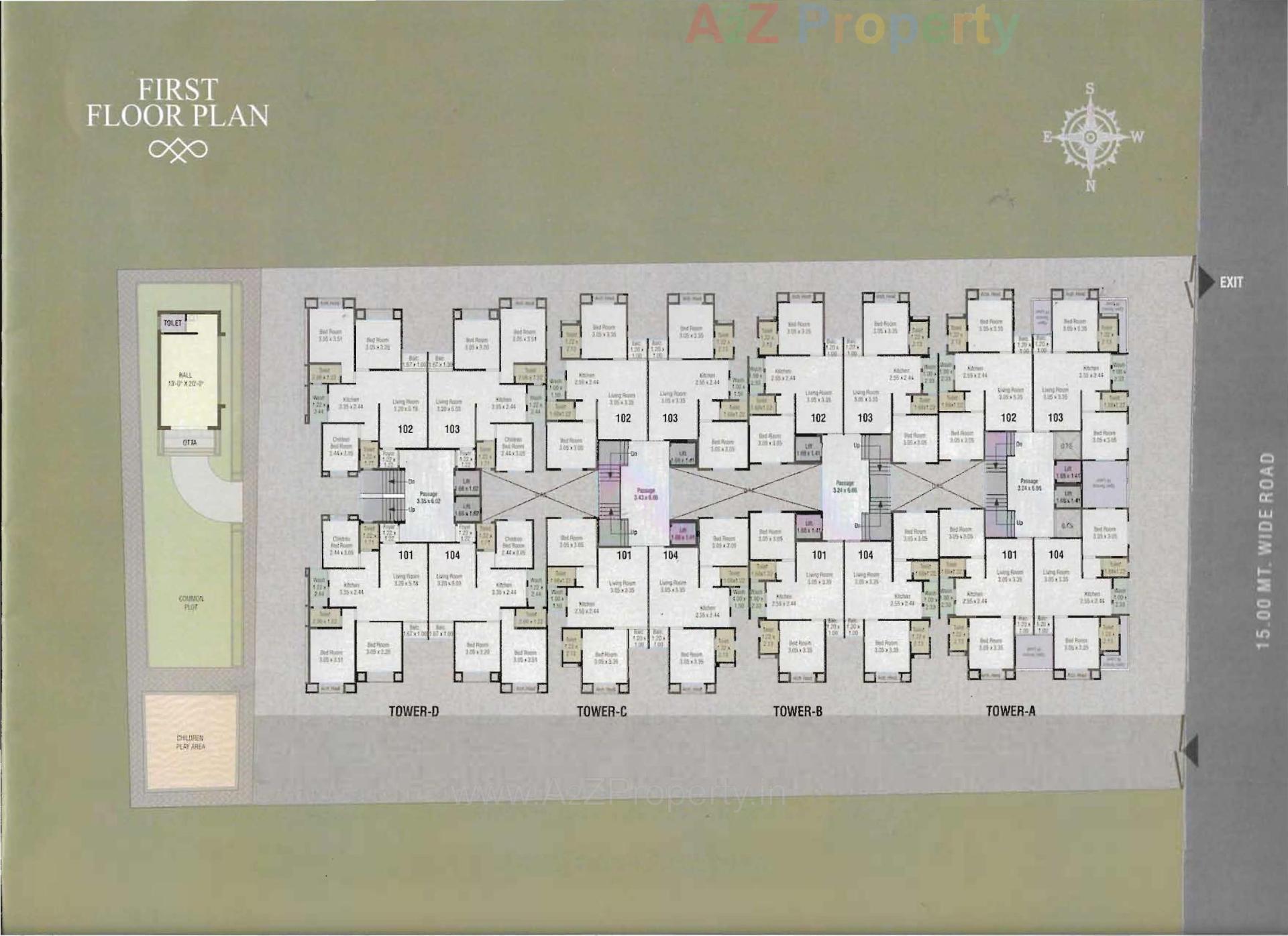 Layout of real estate project Param Aspire located at Bil, Vadodara, Gujarat