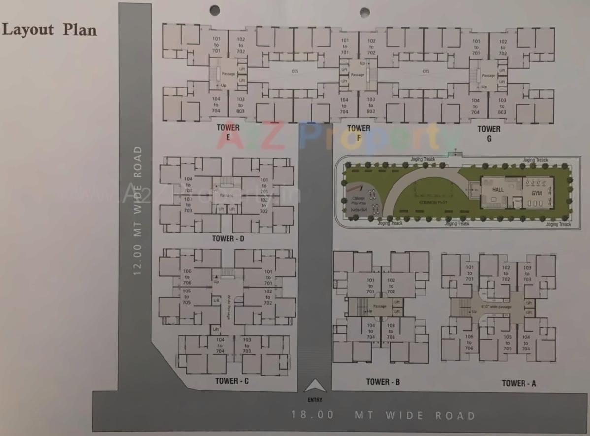 Layout of real estate project Param Crest located at Bill, Vadodara, Gujarat
