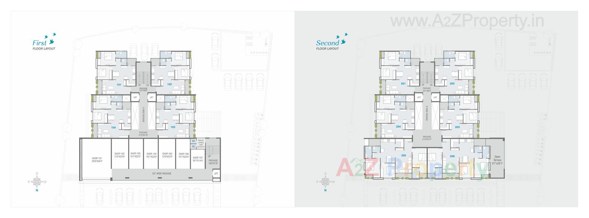 Layout of real estate project Param Skylife located at Gotri, Vadodara, Gujarat