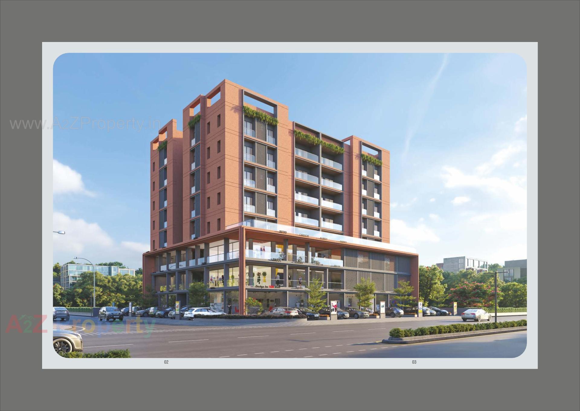 3D Elevation of real estate project Param Solitaire located at Nagarwada, Vadodara, Gujarat