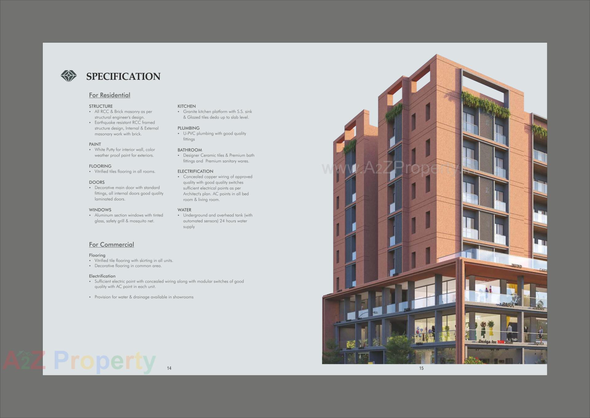 3D Elevation of real estate project Param Solitaire located at Nagarwada, Vadodara, Gujarat