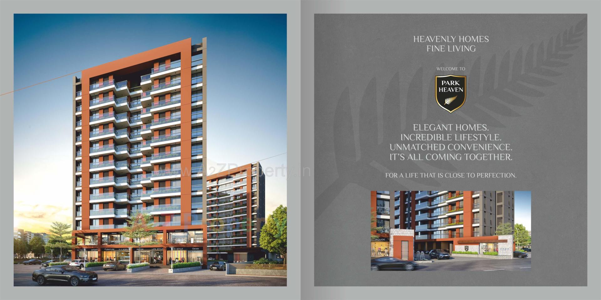 3D Elevation of real estate project Park Heaven located at Gorwa, Vadodara, Gujarat