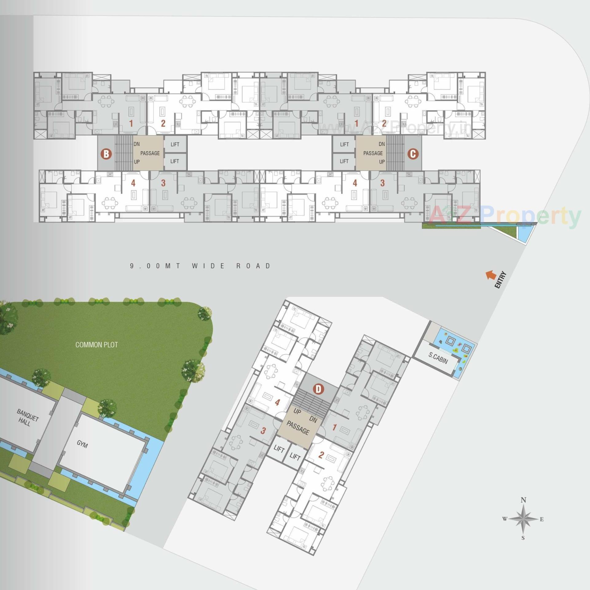 Layout of real estate project Park Heaven located at Gorwa, Vadodara, Gujarat
