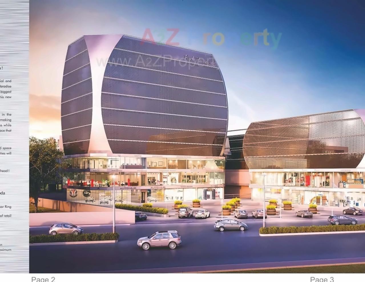 3D Elevation of real estate project Park Paradise located at Vadsar, Vadodara, Gujarat