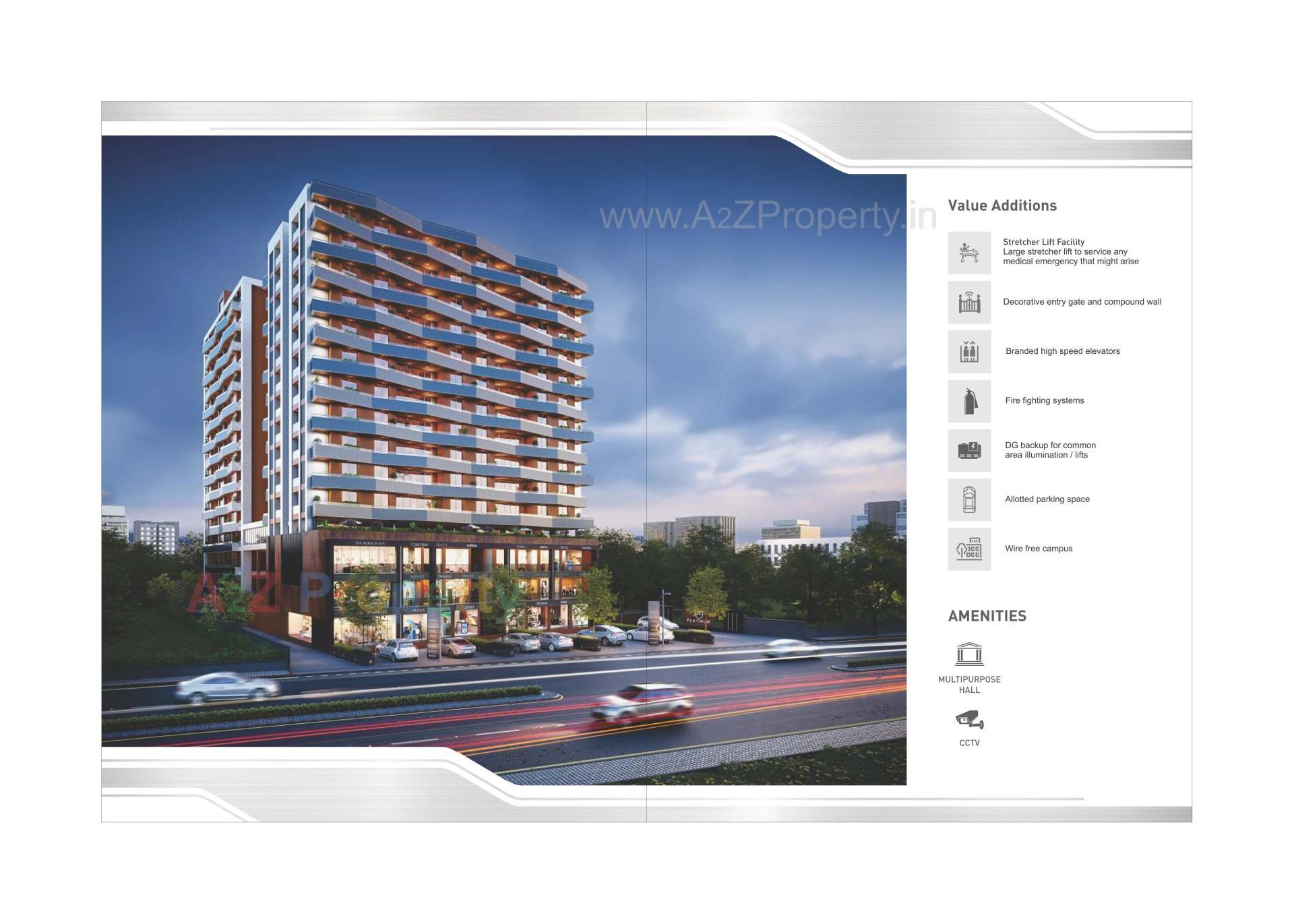 3D Elevation of real estate project Park Platinum located at Vadsar, Vadodara, Gujarat