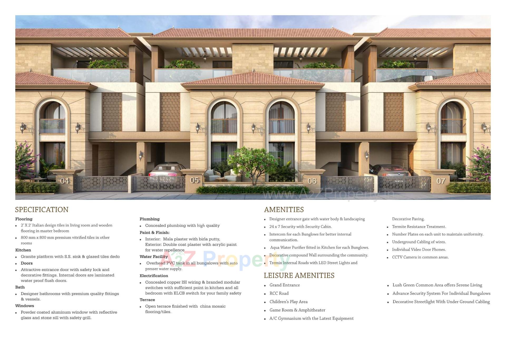 3D Elevation of real estate project Park Royal located at Bil, Vadodara, Gujarat