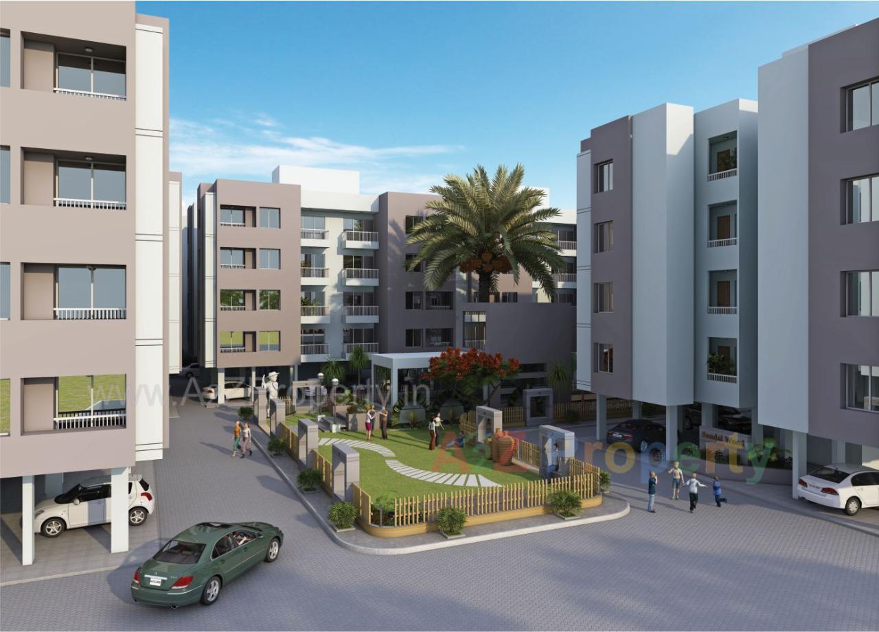 3D Elevation of real estate project Park Woods located at Gorva, Vadodara, Gujarat